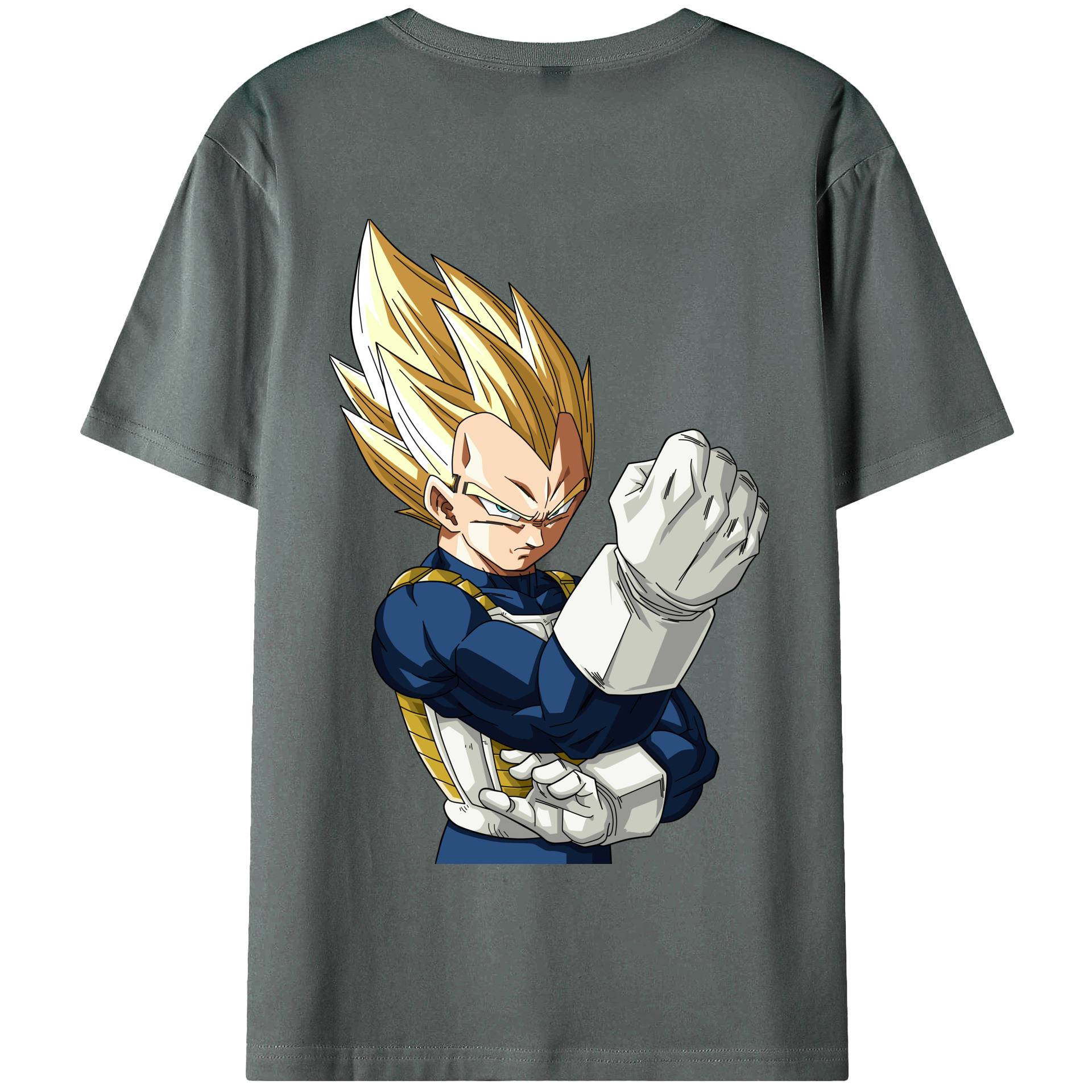 （画像用） ドラゴンボール ベジータ四世（Bejīta Yonsei）DRAGON BALL Vegeta IV 綿100％半袖Tシャツ（背面プリント）